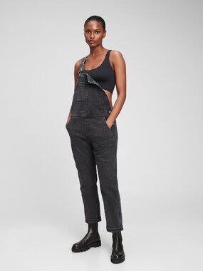 Gap - Slouchy Overalls with Washwell 703553 | Washed Black Denim | Size Large